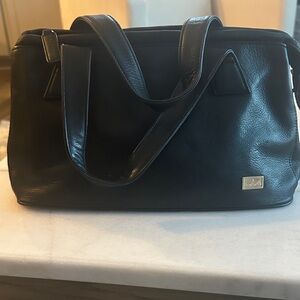 Dockers Black Genuine Leather Shoulder Handbag